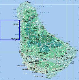 Administratives carte de Barbade