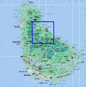 Administratives carte de Barbade