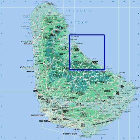 Administratives carte de Barbade