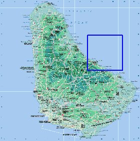 Administrativa mapa de Barbados