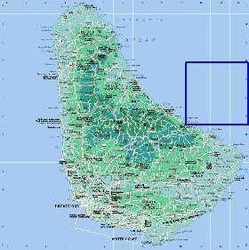 Administrativa mapa de Barbados