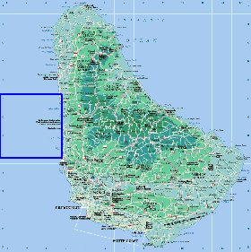 Administrativa mapa de Barbados