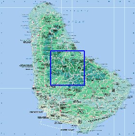 Administratives carte de Barbade