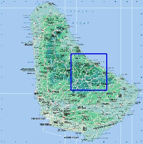 Administrativa mapa de Barbados