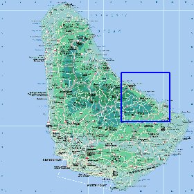 Administrativa mapa de Barbados