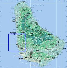 Administrativa mapa de Barbados