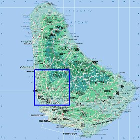 Administratives carte de Barbade