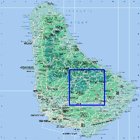 Administrativa mapa de Barbados