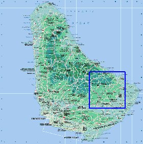 Administrativa mapa de Barbados