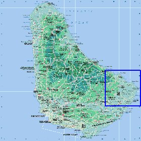 Administrativa mapa de Barbados