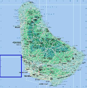 Administrativa mapa de Barbados