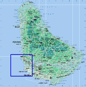 Administrativa mapa de Barbados