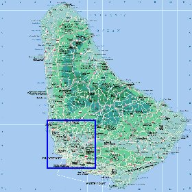 Administratives carte de Barbade