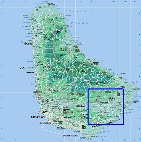 Administrativa mapa de Barbados