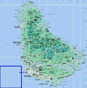 Administratives carte de Barbade