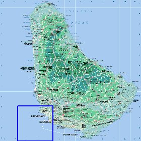 Administrativa mapa de Barbados