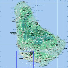 Administratives carte de Barbade