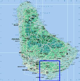 Administrativa mapa de Barbados