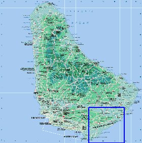 Administrativa mapa de Barbados