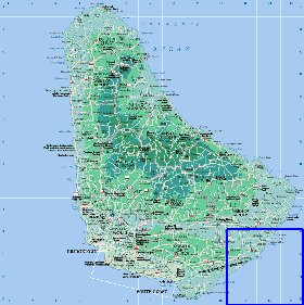 Administrativa mapa de Barbados