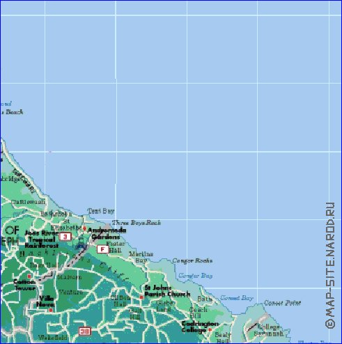 Administrativa mapa de Barbados