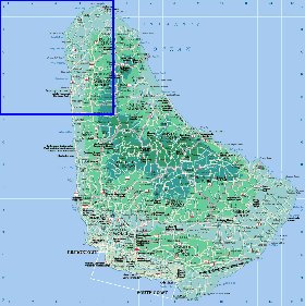 Administratives carte de Barbade