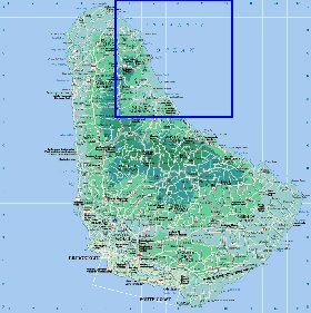 Administratives carte de Barbade