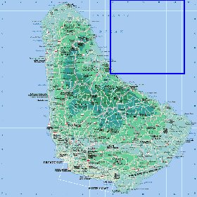 Administrativa mapa de Barbados