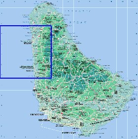 Administrativa mapa de Barbados