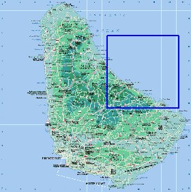 Administrativa mapa de Barbados