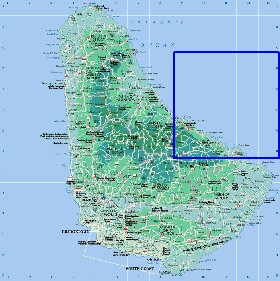 Administratives carte de Barbade