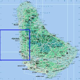 Administratives carte de Barbade