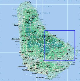 Administrativa mapa de Barbados