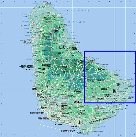 Administrativa mapa de Barbados