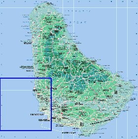 Administrativa mapa de Barbados