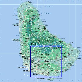 Administratives carte de Barbade