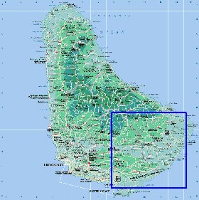 Administrativa mapa de Barbados