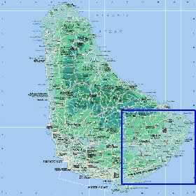 Administrativa mapa de Barbados