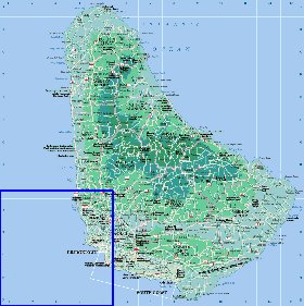 Administrativa mapa de Barbados