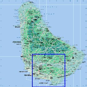 Administrativa mapa de Barbados