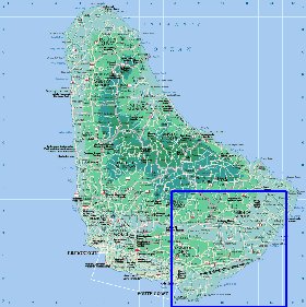 Administrativa mapa de Barbados