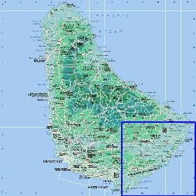 Administrativa mapa de Barbados