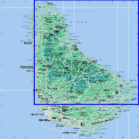 Administrativa mapa de Barbados