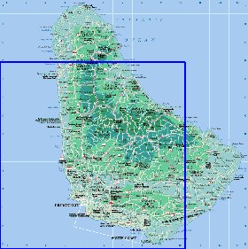 Administratives carte de Barbade