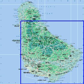 Administrativa mapa de Barbados