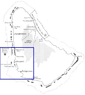 mapa de Barbados em ingles