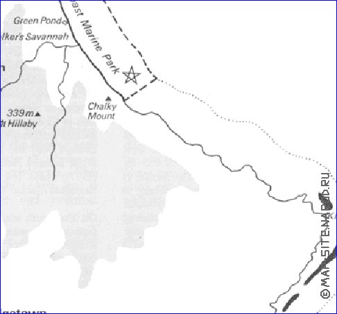 mapa de Barbados em ingles