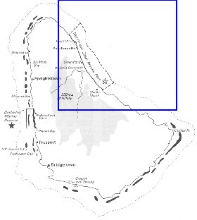 mapa de Barbados em ingles