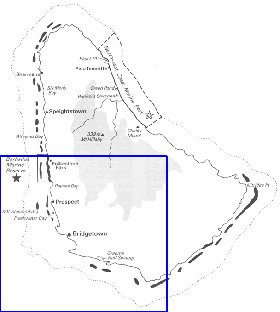 mapa de Barbados em ingles