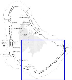 mapa de Barbados em ingles